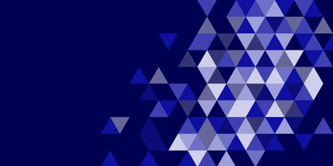 Abstract Modern blue geometric triangle background – abstract polygon pattern design.