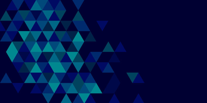 Abstract Modern blue geometric triangle background – abstract polygon pattern design.