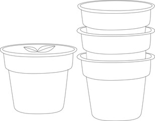 plain picture of flower pots