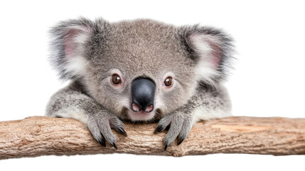 Curious koala observing wildlife australia animal portrait studio close-up nature appreciation