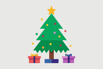 Naklejka premium christmas tree vector illustration
