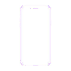smartphone isolated lineart illustration