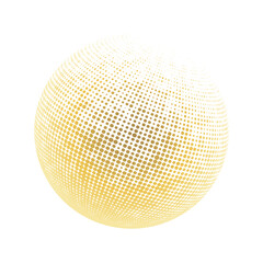 Contemporary set of halftone rounded 3d figures.