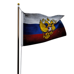 russian flag isolated on transparent background