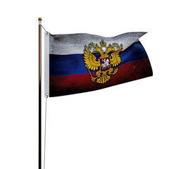 russian flag isolated on transparent background