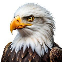 Obraz premium majestic bald eagle on a white background