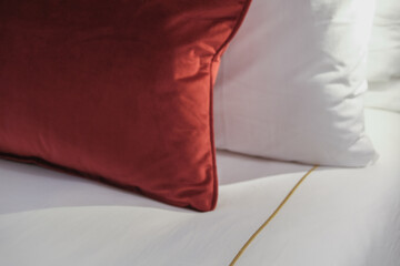 Luxurious mini suite stateroom cabin room onboard luxury cruise ship cruiseship ocean liner with...