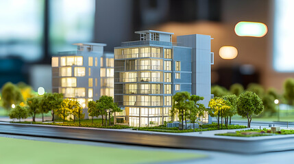 Model Of Modern Residential Buildings