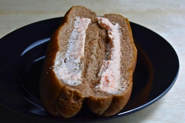 Chocolate bread with sugar