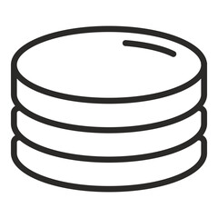 pancake icon in outline style