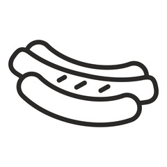 hotdog icon in outline style