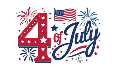Patriotic 4th of July Graphic Design