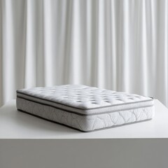 Comfortable mattress displayed alone on a white background
