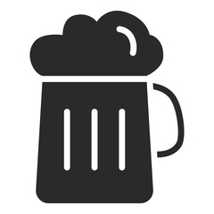 beer icon in glyph style