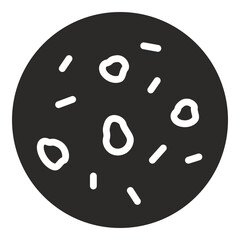 cookie icon in glyph style