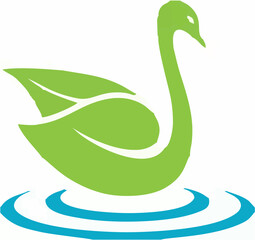 Goose logo template isolated ...