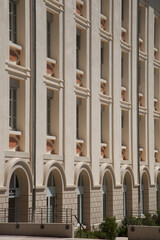 Détail d'une façade d'un bâtiment rénové