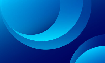 Abstract blue background with circles. Vector illustration