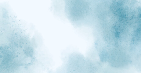 Abstract watercolor art background template. blue and white watercolor backdrop empty space for text, banner, presentation or product display graphic design