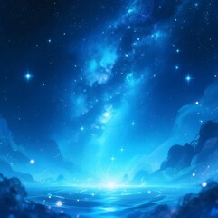 Fototapeta premium Cosmic digital art vibrant gradients colorful. Swirling stardust glowing nebulas celestial orbs Intricate light trails sparkling galaxies dreamy astral scenes space themed design background wallpaper