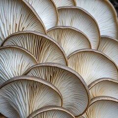 Close up spiral brown mushrooms 