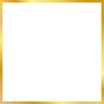 Golden line square border illustration