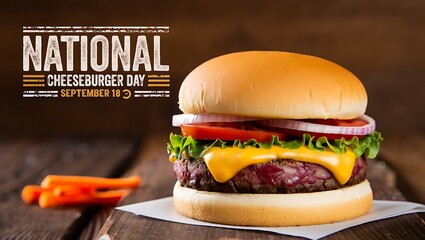 National cheeseburger day food photography