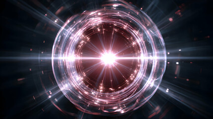 Obraz premium Mystical orb of light and energy, shimmering with ethereal radiance, a portal to infinite possibilities