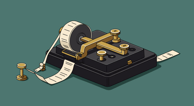 Morse code machine vintage telegraph communication