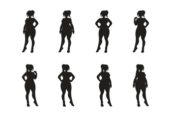 silhouettes of people