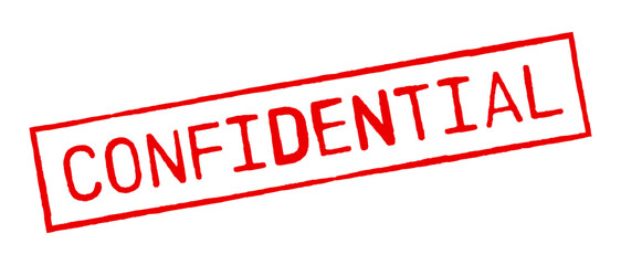 Confidential stamp red colored isolated vector illustration.