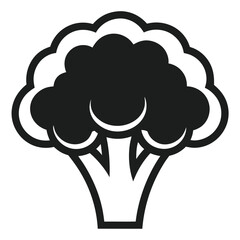 Broccoli silhouette icon isolated on white background