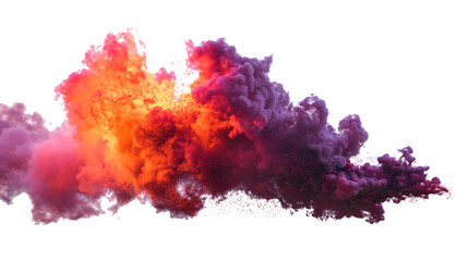 Fototapeta premium a cloud of colored smoke is shown against a white background