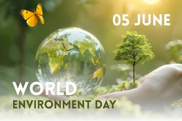 World environment day background picture. International day. 5 June