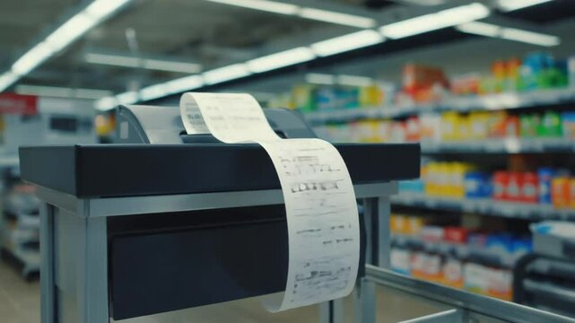 Payment terminal issuing a ticket.