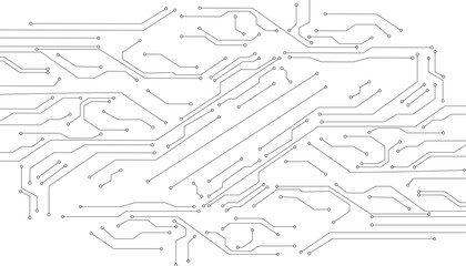 High tech technology geometric and connection system background with digital data abstract. Circuit board vector background