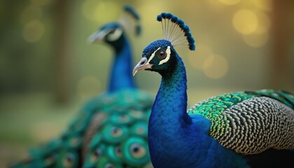 Obraz premium Closeup Portrait Of Two Birds With Colorful Feathers