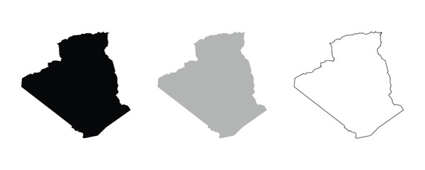 Algeria silhouette vector illustration on white background