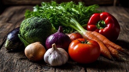 新鮮な野菜の色とりどりな詰め合わせ