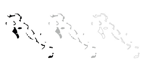 Bahamas map vector illustration on white background