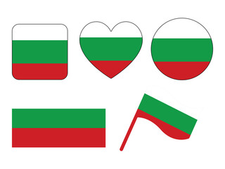 Bulgarian map vector illustration different shape 