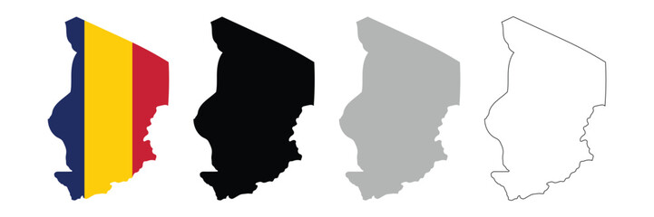 Chad map vector illustration on white background