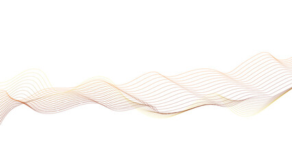 Abstract Wave Lines Background, Gradient Flow Design in Brown and Gold