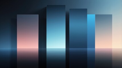 Futuristic Gradient AI Background with Smooth Blue to Black Transition