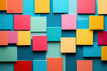 Detailed Color Picture of Color Squares Arrangement Top View