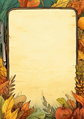 Autumn Harvest Menu Template Thanksgiving or Fall Feast Design