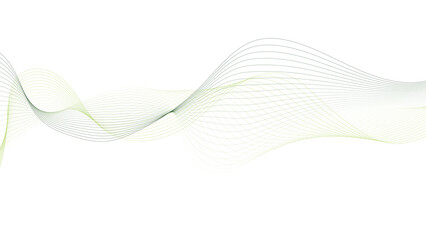 Green Abstract Wave Line Background. Smooth Flowing Curve Design