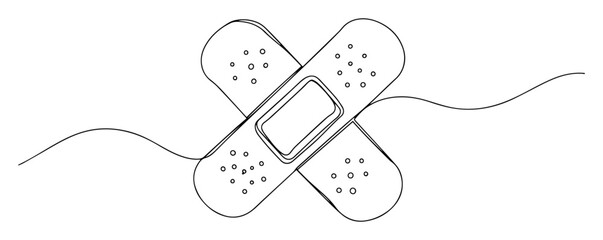 crossed bandages icon medical aid line