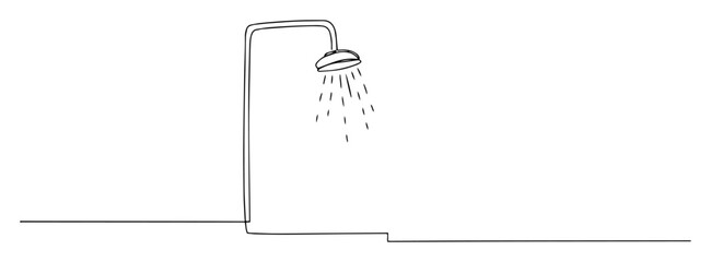 outdoor shower monoline icon rinse station