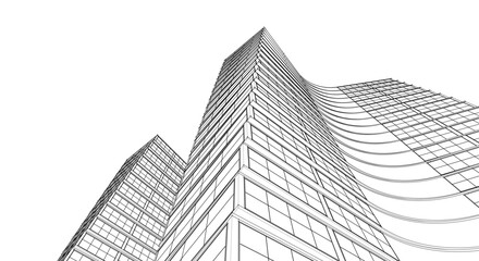 abstract houses modern architecture 3d